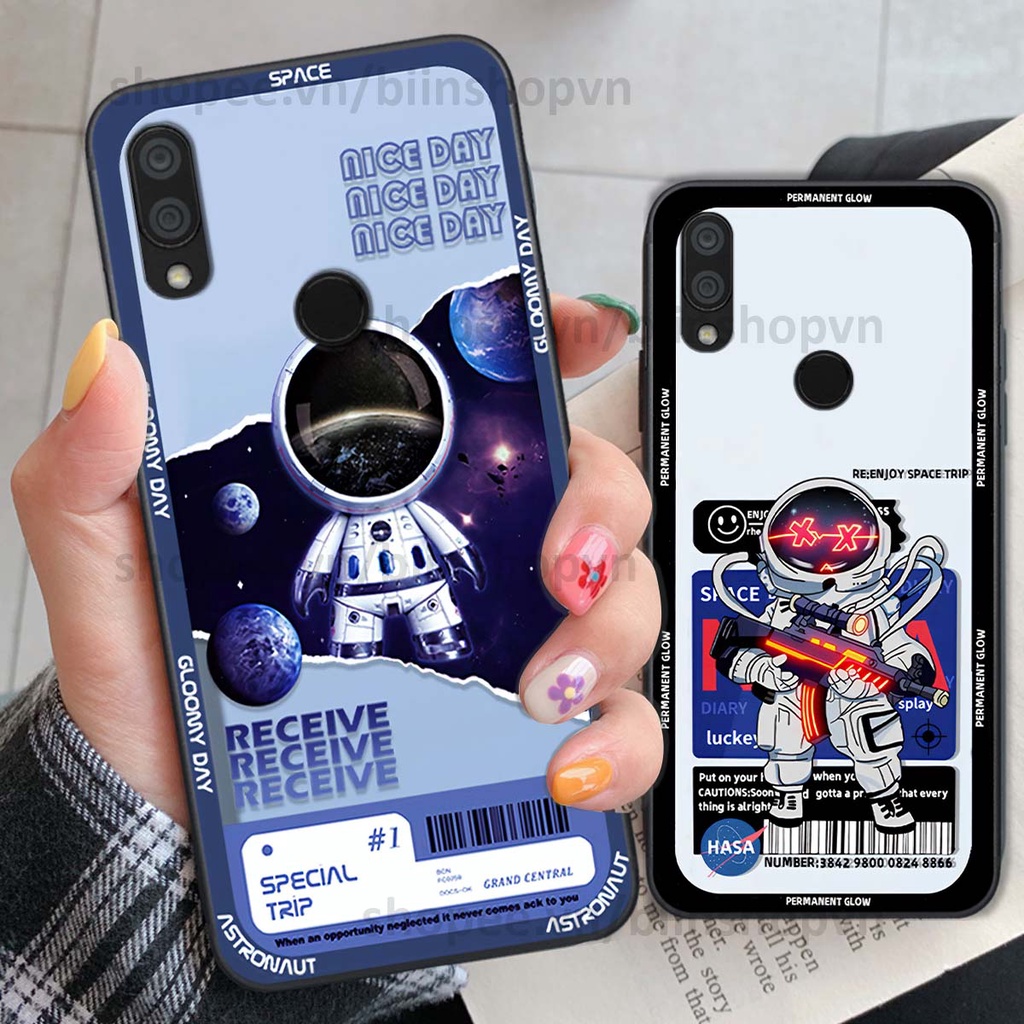 Ốp Xiaomi Redmi 7 phi hành gia vũ trụ space.x siêu đẹp, thời trang