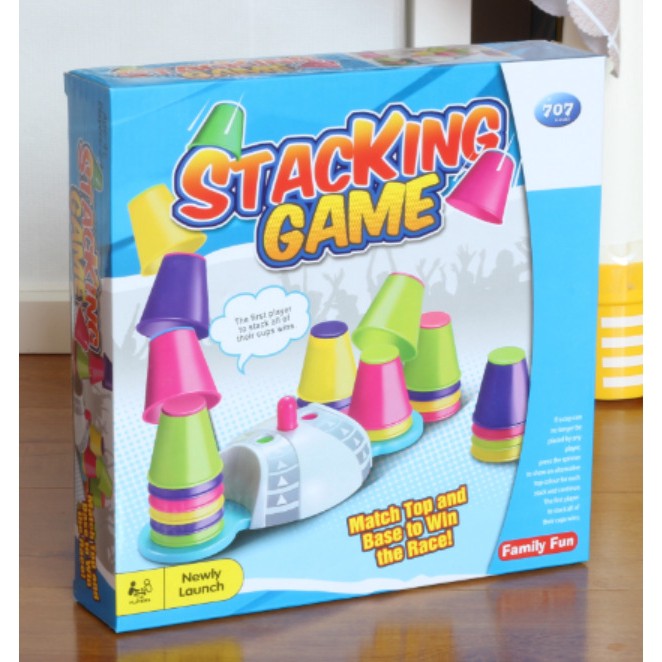 Trò chơi trí tuệ xếp cốc Logic - Stacking Cup Game - Game gia đình