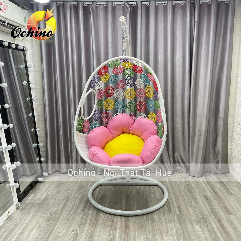 Xích Đu Đơn Cao Cấp, Xích Đu Sân Vườn Mẫu Hoa Bền Đẹp (Hàng Sẵn)