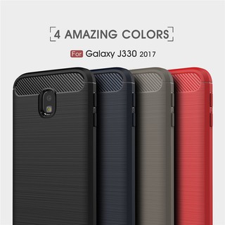 Ốp điện thoại bằng sợi carbon siêu mỏng cao cấp cho điện thoại Samsung Galaxy J3 2017 J3 Pro J330