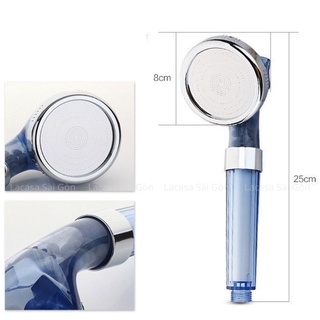  Đầu vòi hoa sen lọc nước tích hợp hạt kháng khuẩn lõi thay thế được - Negative ion shower head with exchangable filter 