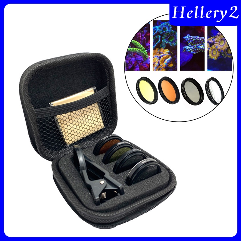 [HELLERY2] Smartphone Reef Coral Lens Filter Kits for Phone Reef Lenses 4 Lenses Kit