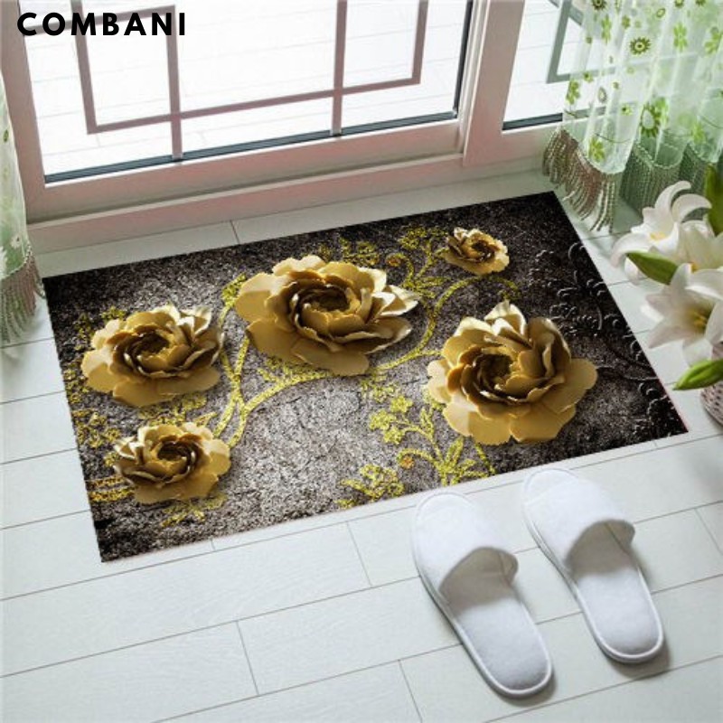 Thảm Chùi Chân 3D Cao Cấp Thấm Nước Chống Trượt KT 40x60cm