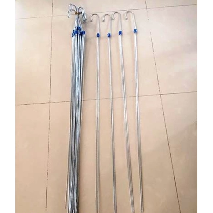 Móc kẽm treo lan 3 nhánh 70cm - Set 10 móc