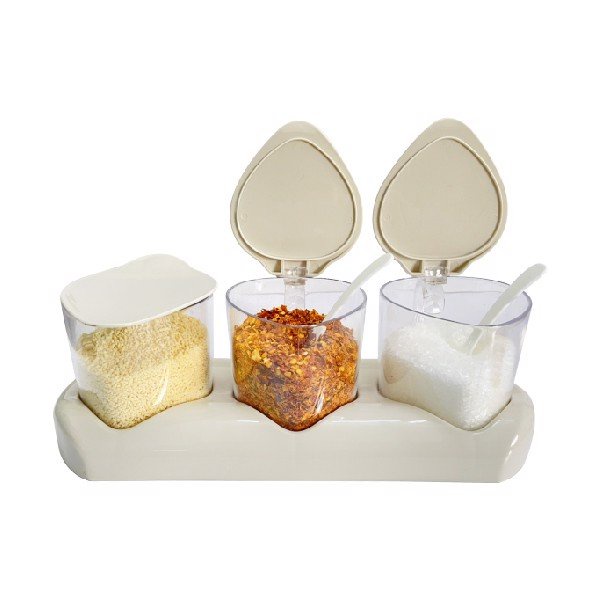 Bộ 3 Hộp Đựng Gia Vị Có Đế Biohome