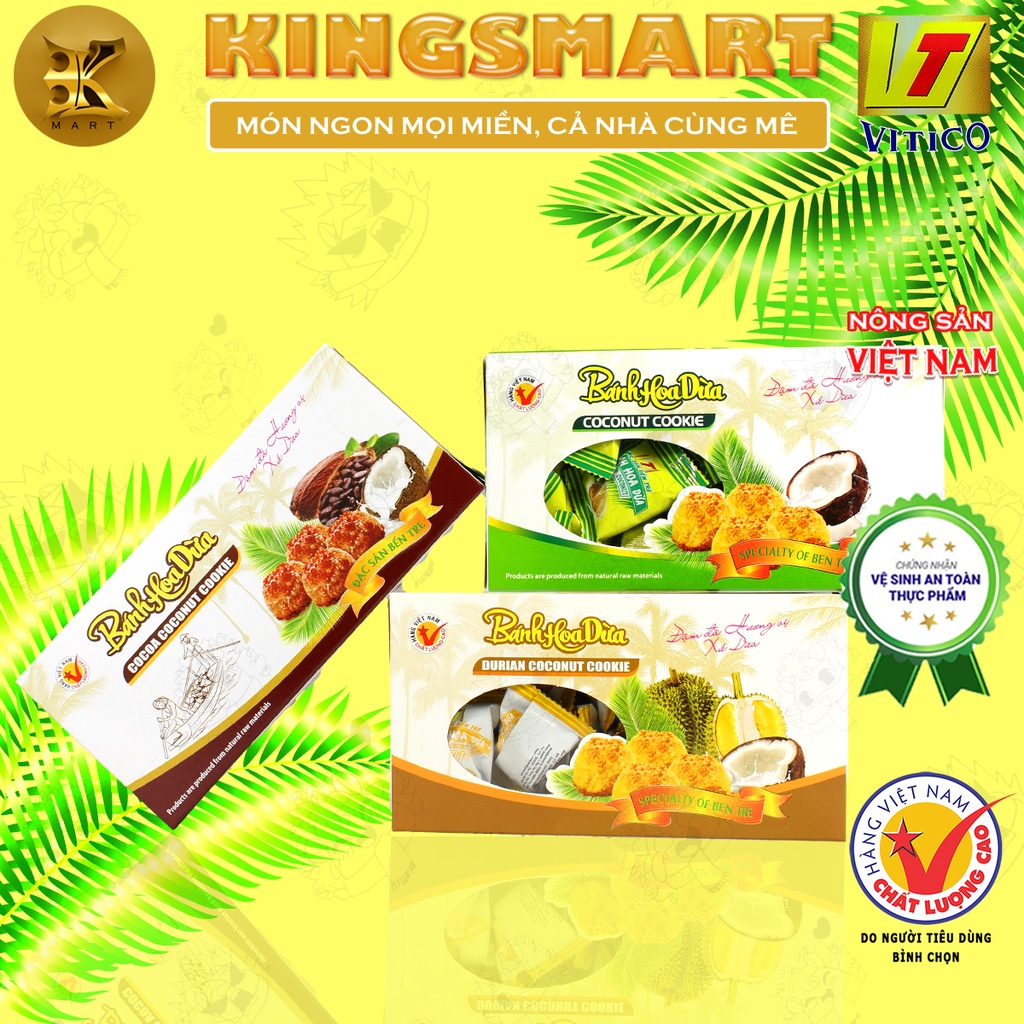 Bánh Hoa Dừa Cô Lái Đò 150g VĨNH TIẾN Thơm Ngon Giòn Xốp