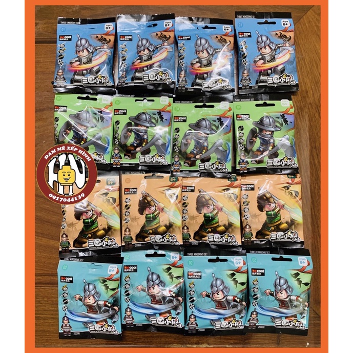 Đồ chơi xếp hình - 300A - Tam Quốc Lính - Nhà Nguy, Ngô, Thục , Quần hùng - Ảnh shop !