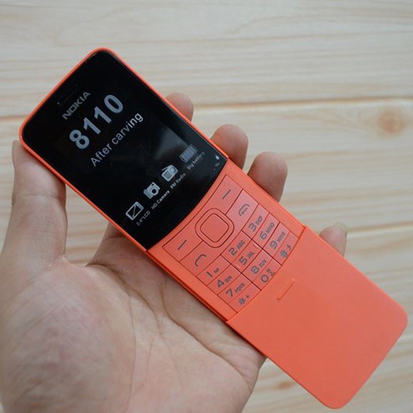 Điện thoại Nokia 8110 "Trái cam" Full box Hot 2018 (màu cam)