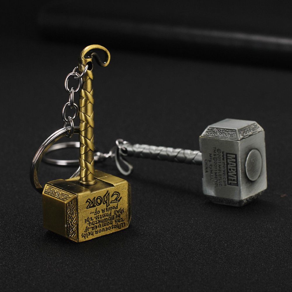 BERNARDO Special Thor Hammer Keychain Action Figure Toy Norse Mythology Marvel Avenger Keyrings Keyrings Jewelry Movie For Fans Keyholder Dark World Ragnarok Car Bag Pendant Viking Odin