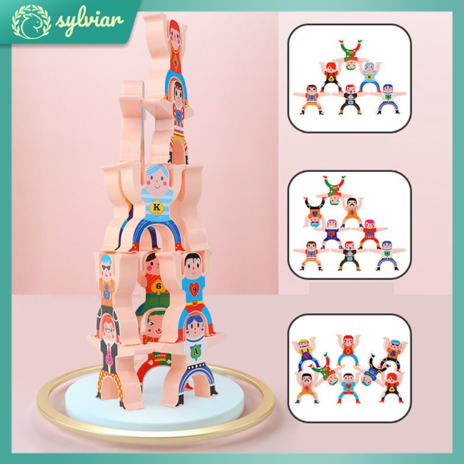 Bộ Đồ Chơi Xếp Hình Cân Bằng Bằng Bằng Gỗ Dành Cho Trẻ Em