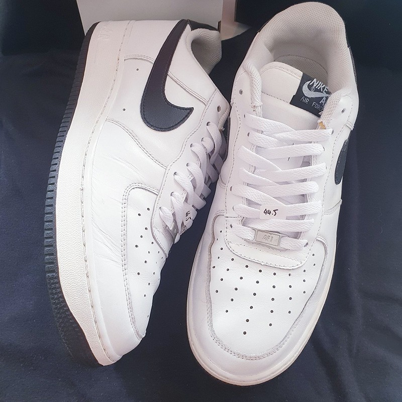 Giày Nike Air Force 1 GS 07 logo đen, size 44.5, real 2hand