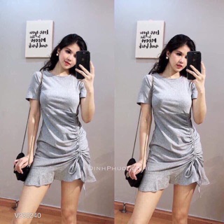 Váy rút eo trơn siu chất-hot hit 2019 mã th9
