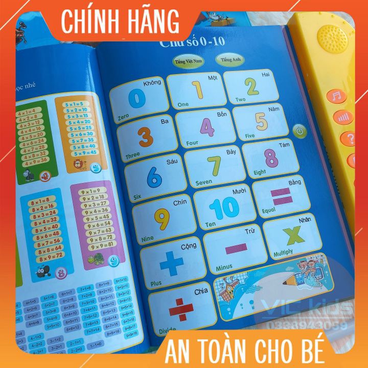 Sách nói điện tử song ngữ Anh-Việt ⚡FREE SHIP⚡ Giúp bé học tiếng anh và học về thế giới xung quanh