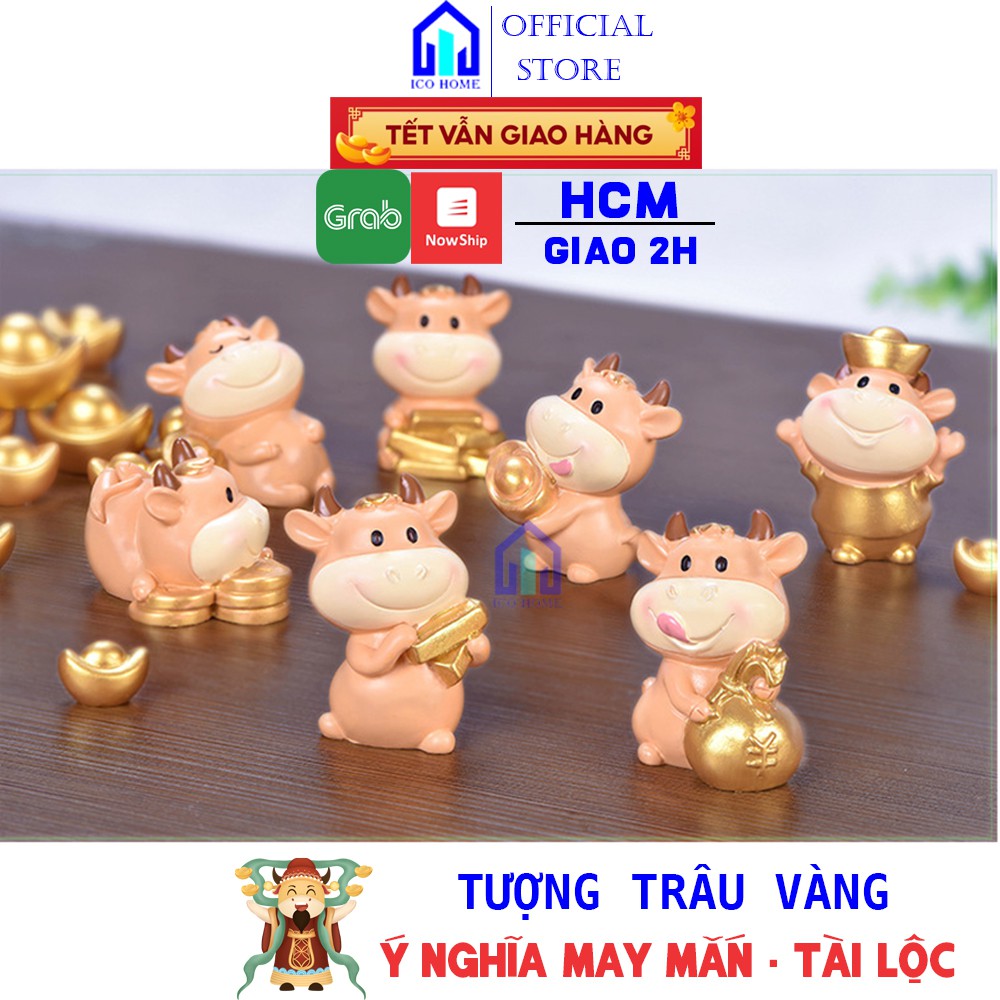 Tượng trâu vàng mang ý nghĩa tài lộc may mắn - ICO HOME