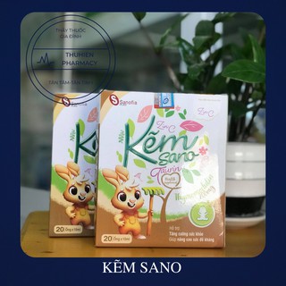 [Hàng tốt] KẼM Sano ZinC hỗ trợ tăng cường sức khoẻ, nâng cao sức đề kháng (Hộp 20 ống)