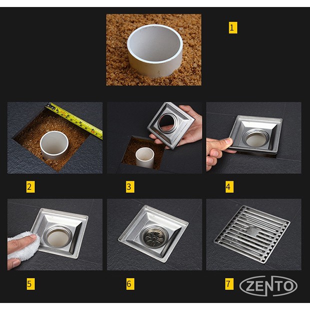 Phễu thoát sàn chống mùi hôi & côn trùng Zento ZT554