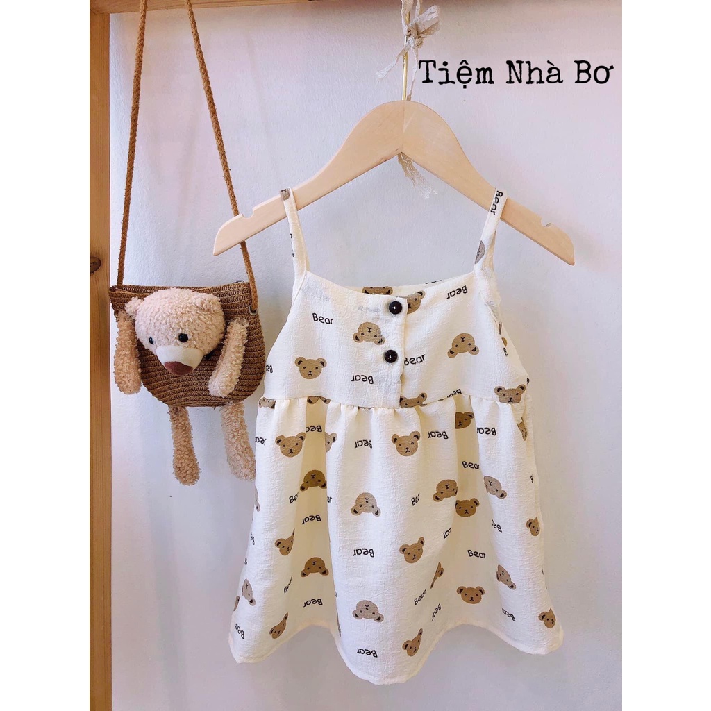 Váy bé gái 2 dây 7 đến 16 kg sành điệu, đầm bé gái xinh xắn TNB
