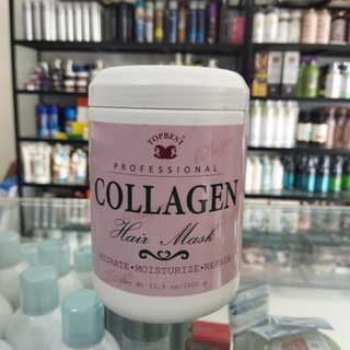 Kem hấp ủ tóc Topbest Collagen hair mask dưỡng ẩm mềm mượt 1000ml 500ml MPQO