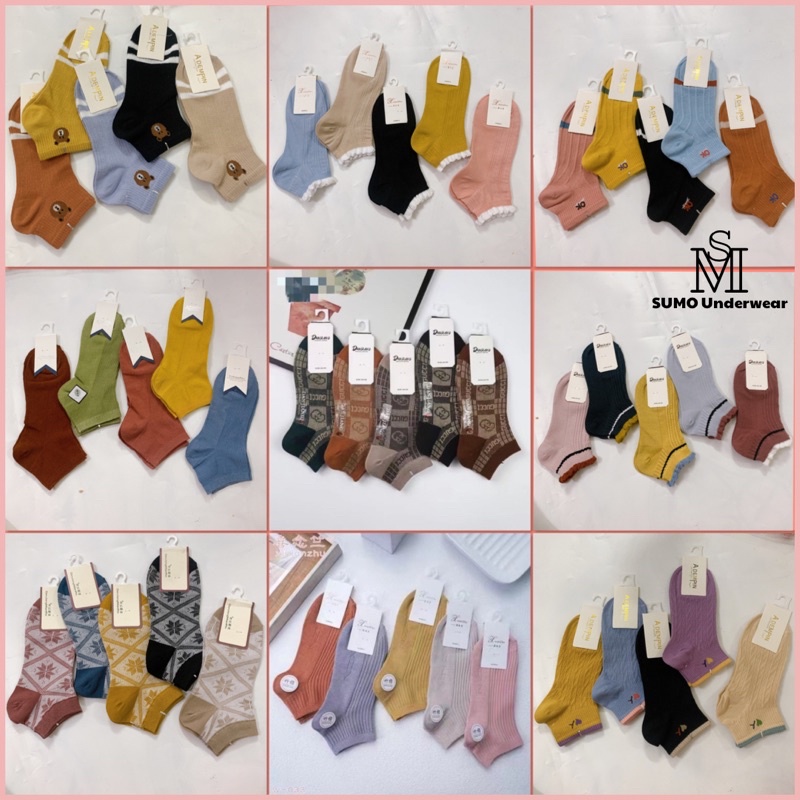 (sét 5 đôi) tất len gân dày dặn mềm mịn loại đẹp, phong cách hàn quốc. Len mềm mại siêu ấm