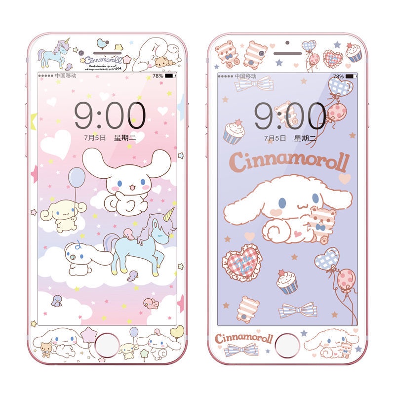 Kính Cường Lực Hoạt Hình Cho iPhone 6s Plus 11 / 12 / 13 5s / 7P / 8p / xr / 4s