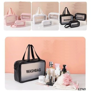 Túi Đựng Mỹ Phẩm Du Lịch Đa Năng Bộ 3 túi mỹ phẩm trong suốt WAHSBAG Set túi trong PVC đựng mỹ phẩm