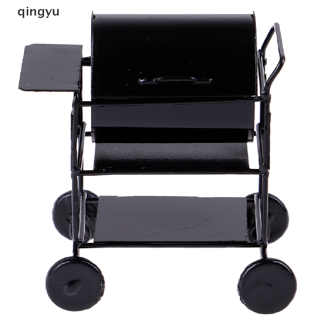 Mô Hình Đồ Nướng BBQ Mini Màu Đen 7cm Tỉ Lệ 1 / 12 Trang Trí Nhà Búp Bê
