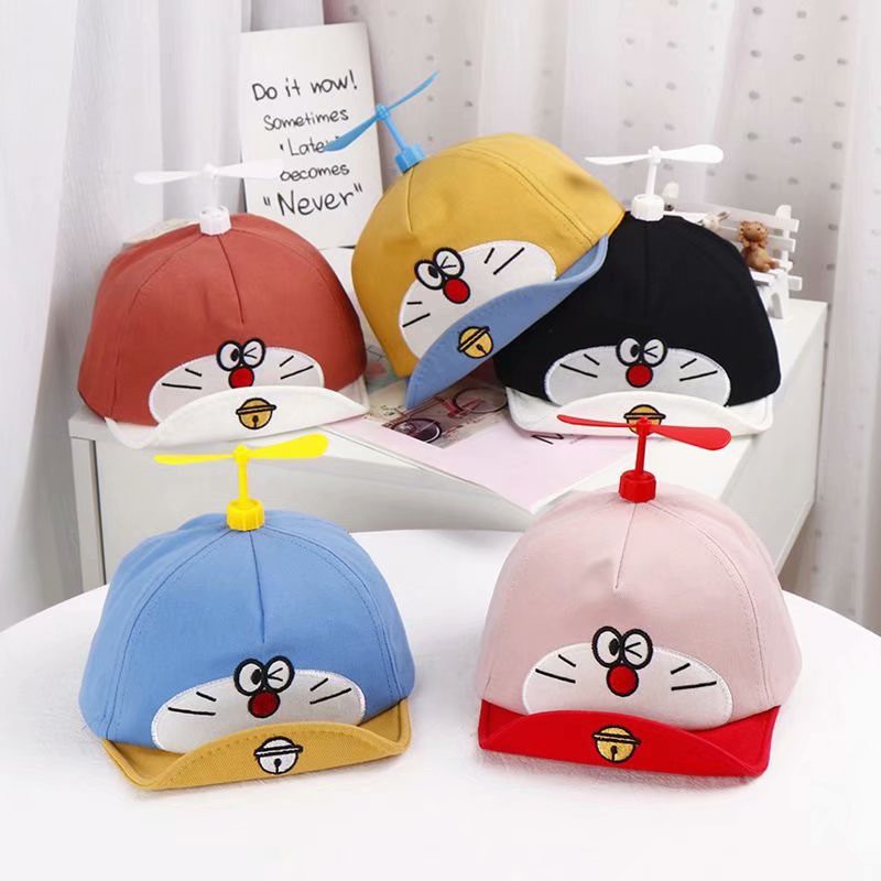(3-12m) Mũ cho bé mũ vành mềm mũ doraemon mũ trực thăng mũ bóng chày unisex cho bé