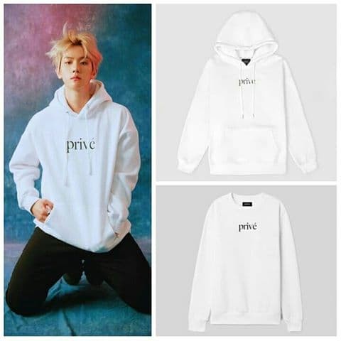 Áo Hoodie Đã Sẵn Sàng PRIVE EXO BAEKHYUN - Màu Trắng