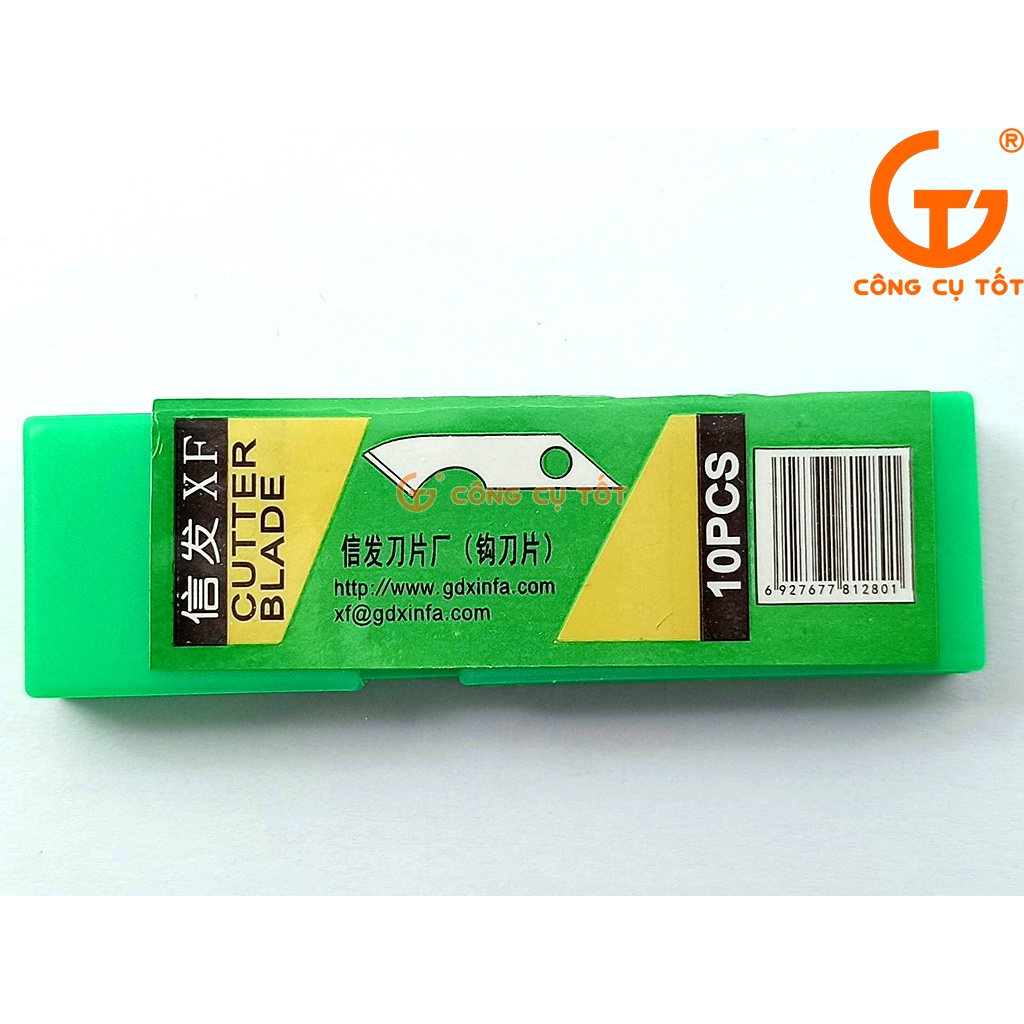 Hộp 10 lưỡi dao rọc móc câu