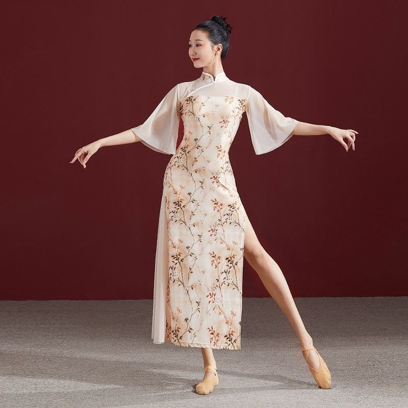 Trang Phục Sườn Xám Biểu Diễn Nhảy Truyền Thống Trung Hoa Dành Cho Nữ