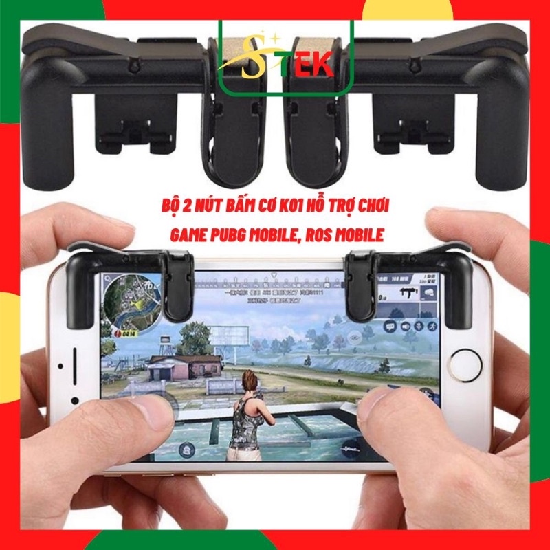 Bộ 2 Nút Bấm Cơ K01 Hỗ Trợ Chơi Game PUBG Mobile, Free Fire