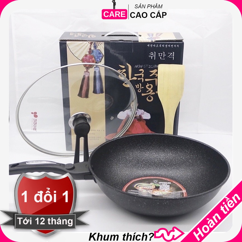 Chảo xào sâu lòng Coopia Hàn Quốc siêu to khổng lồ - chảo đá Coopia chống dính 32cm