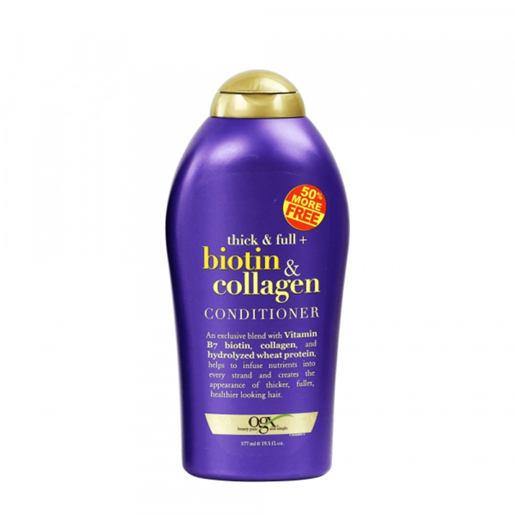 DẦU GÔI-XẢ KÍCH THÍCH MỌC TÓC OGX THICK AND FULL  BIOTIN & COLLAGEN CONDITIONER 577ML