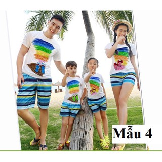 Set 4bo quần ao đi Biển Gia đình gia si.
