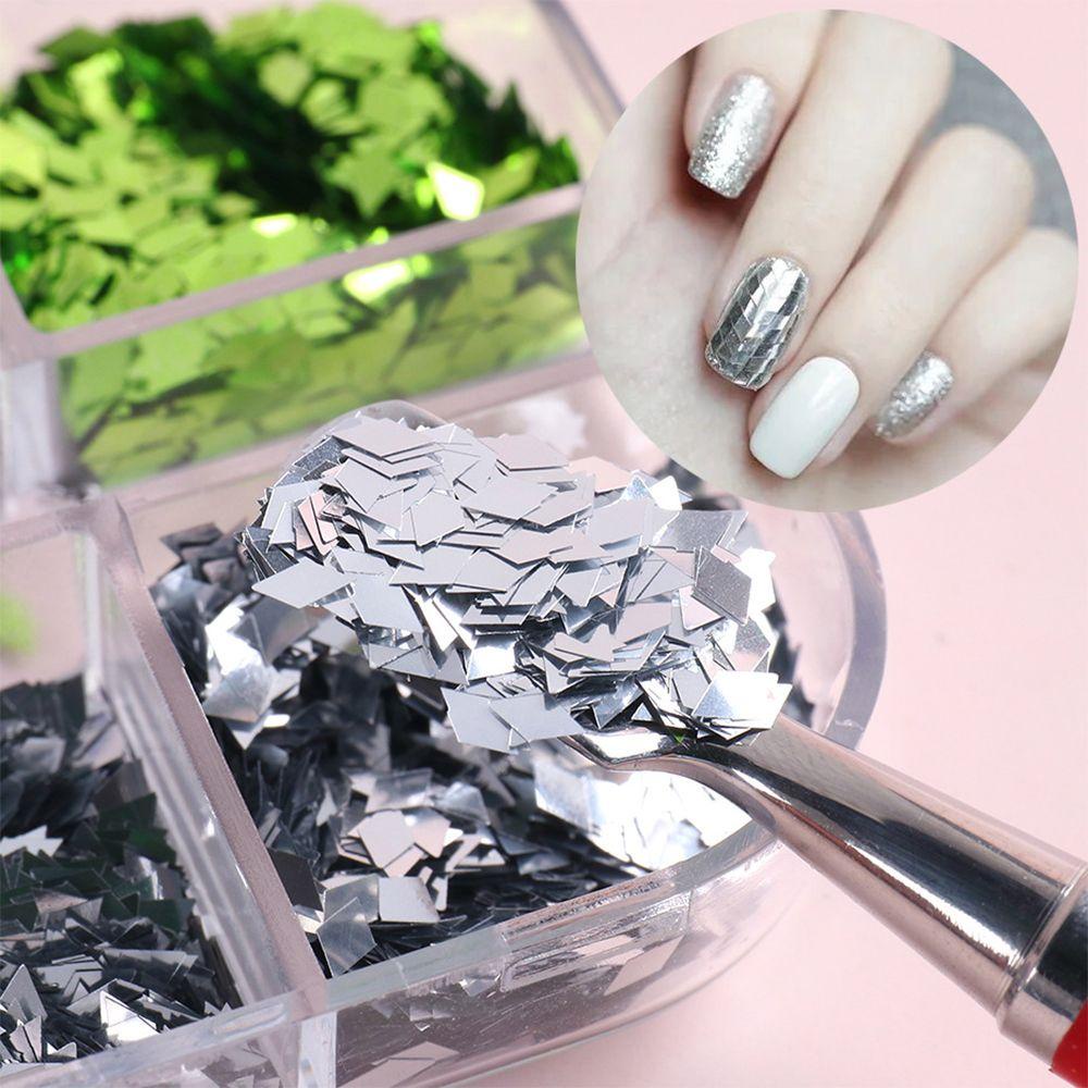 Hộp 12 Ngăn Đựng Hạt Kim Sa Lấp Lánh Tự Trang Trí Móng Tay