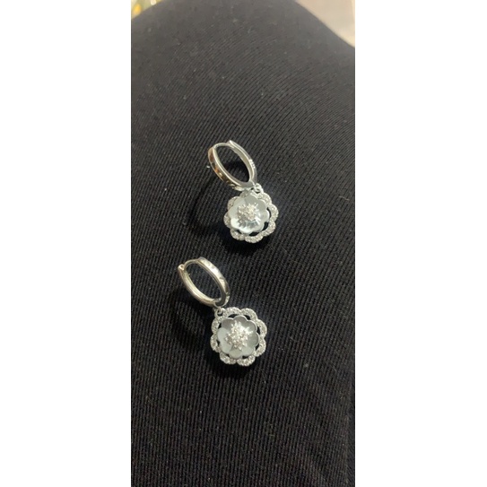 Khuyên tai lá treo dài giọt nước bạc ta pa ct (hạ cánh nơi anh)