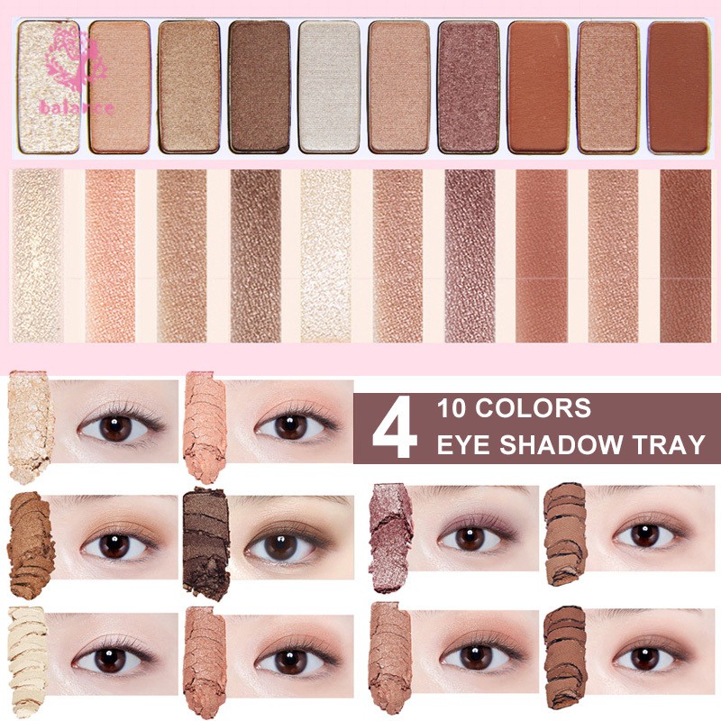 (Hàng Mới Về) Bảng Phấn Mắt Novo 10 Màu Tông Lì Và Kim Tuyến Trang Điểm Đa Năng | BigBuy360 - bigbuy360.vn