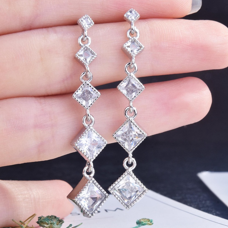 Khuyên tai tua rua dáng dài mạ bạc 925 thời trang