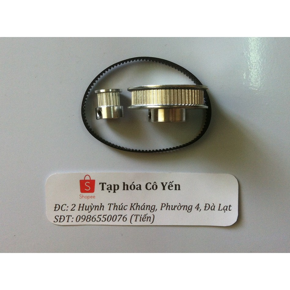 Bánh răng pulley GT2 20 răng, 60 răng và dây đai