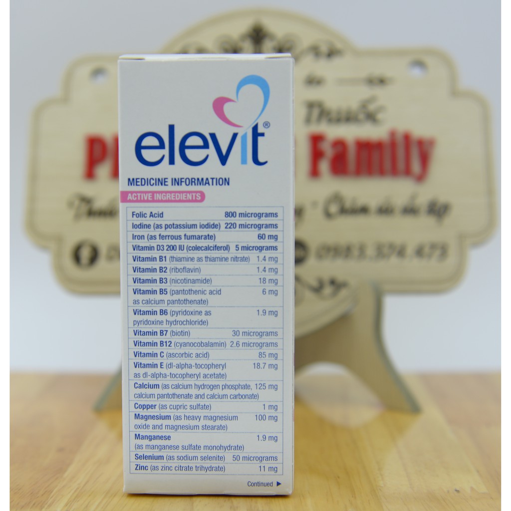 Elevit [Mẫu mới nhất 2021] Date 2024- Multivitamin cho bầu và sau sinh