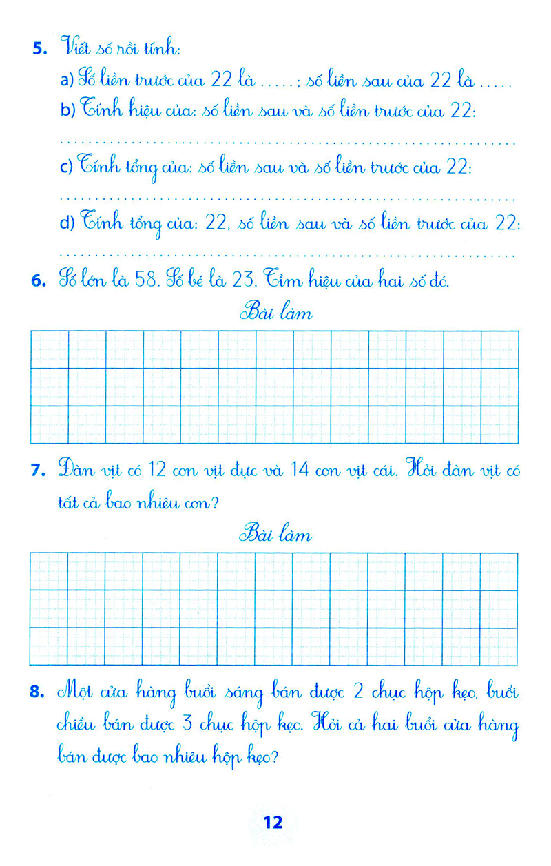 Sách Vở Bài Tập Môn Toán Học Kì 1 (Lớp 2)