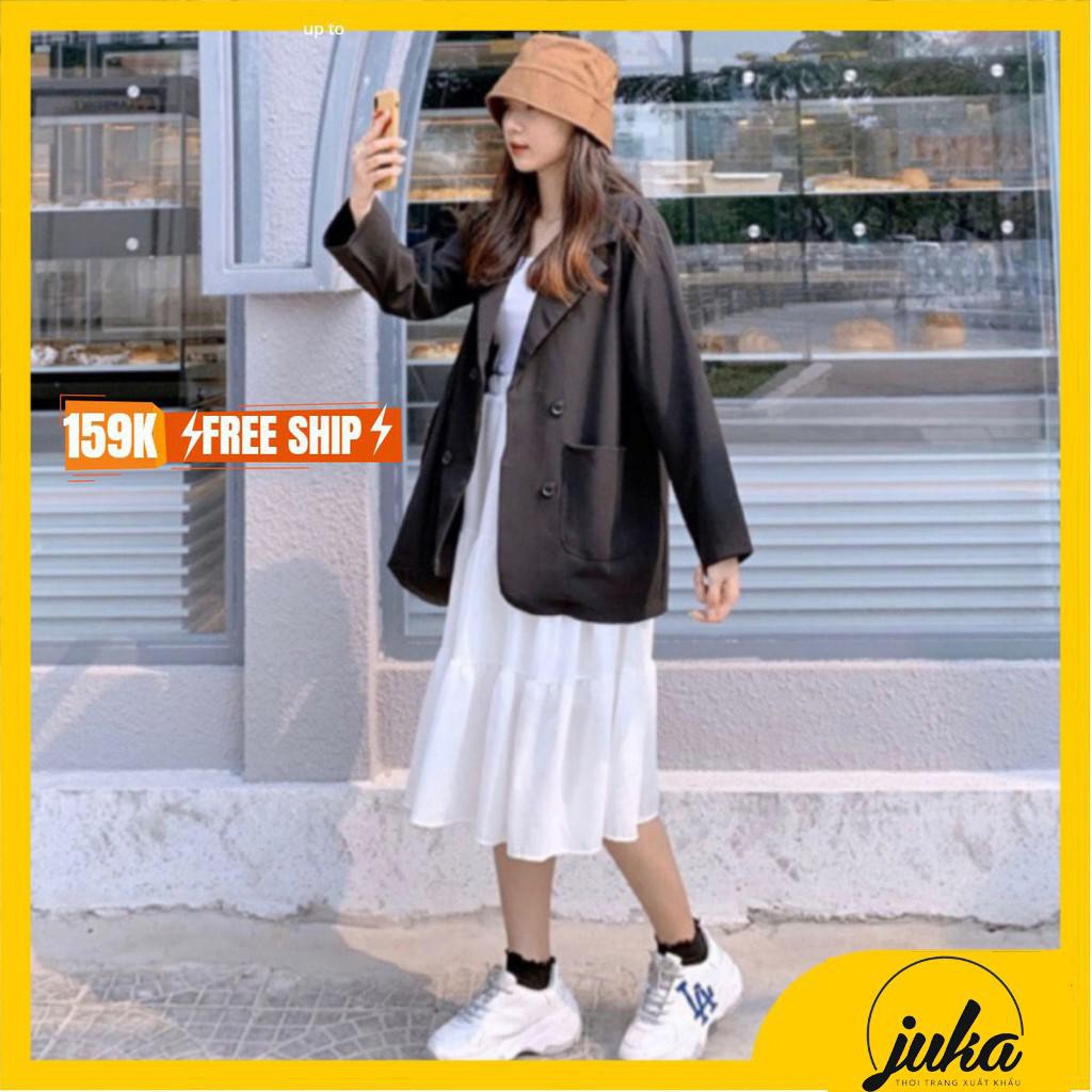 ÁO KHOÁC BLAZER 1 MÀU TRƠN HÀN QUỐC 2 LỚP | BigBuy360 - bigbuy360.vn