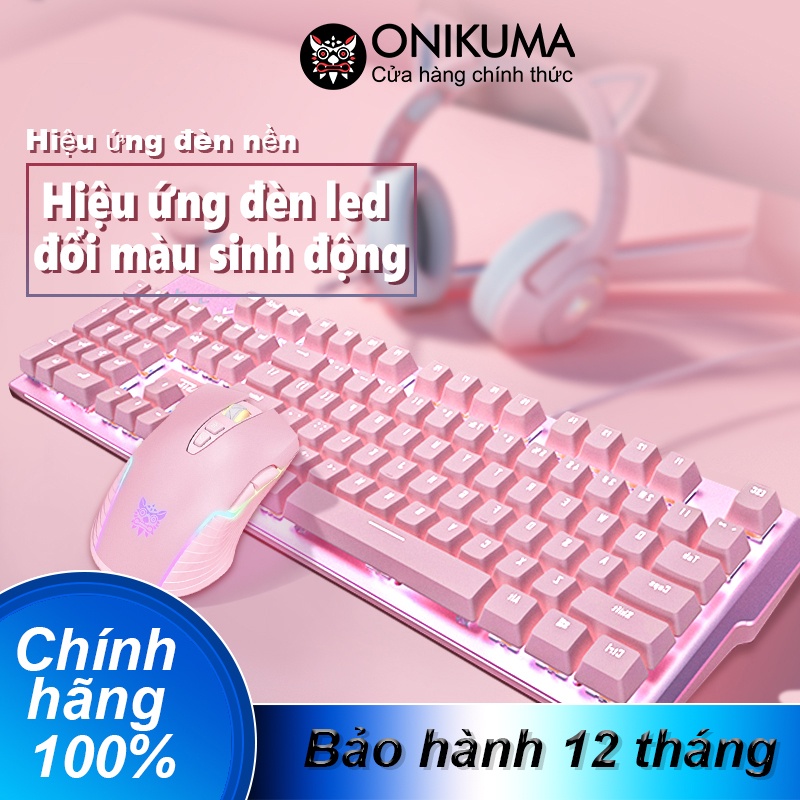 [Người bán chạy nhất] Bàn phím chơi game LED Chuột Máy Tính   tai nghe mèo  Bộ Bàn Phím Gaming có dây