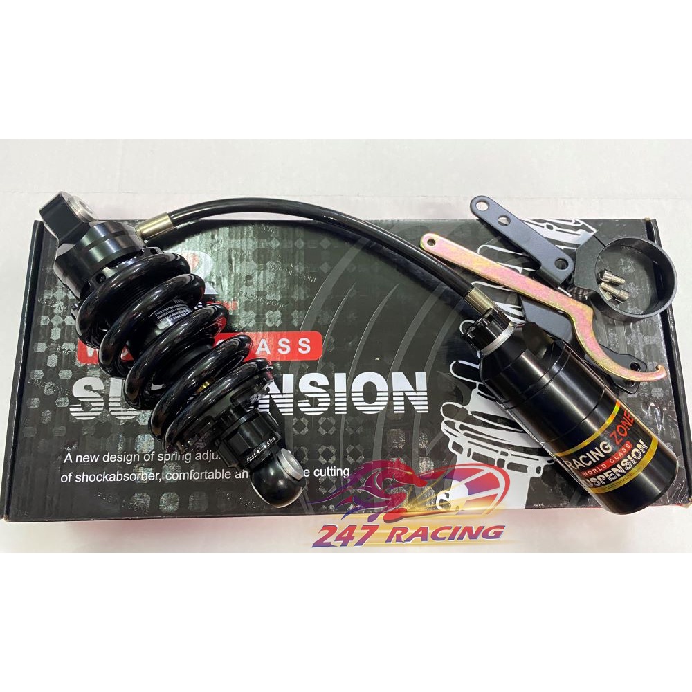 Phuộc Kiểu RCB gắn Exciter150,Satria Raider Winner Sonic Phuộc ĐEN ty Vàng