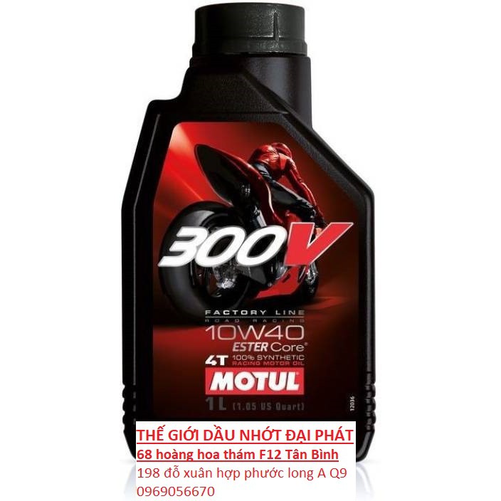 dầu nhớt Motul 300v tem 3 lớp 10w40