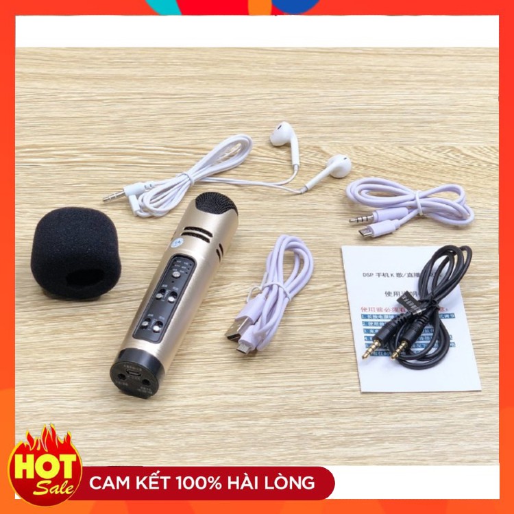 Mic C16 Blutooth ⚡FREE SHIP⚡ Hát Karaoke Livestream , Chế Độ Gỉa Giọng , Autotune Âm Thanh Cực Hay