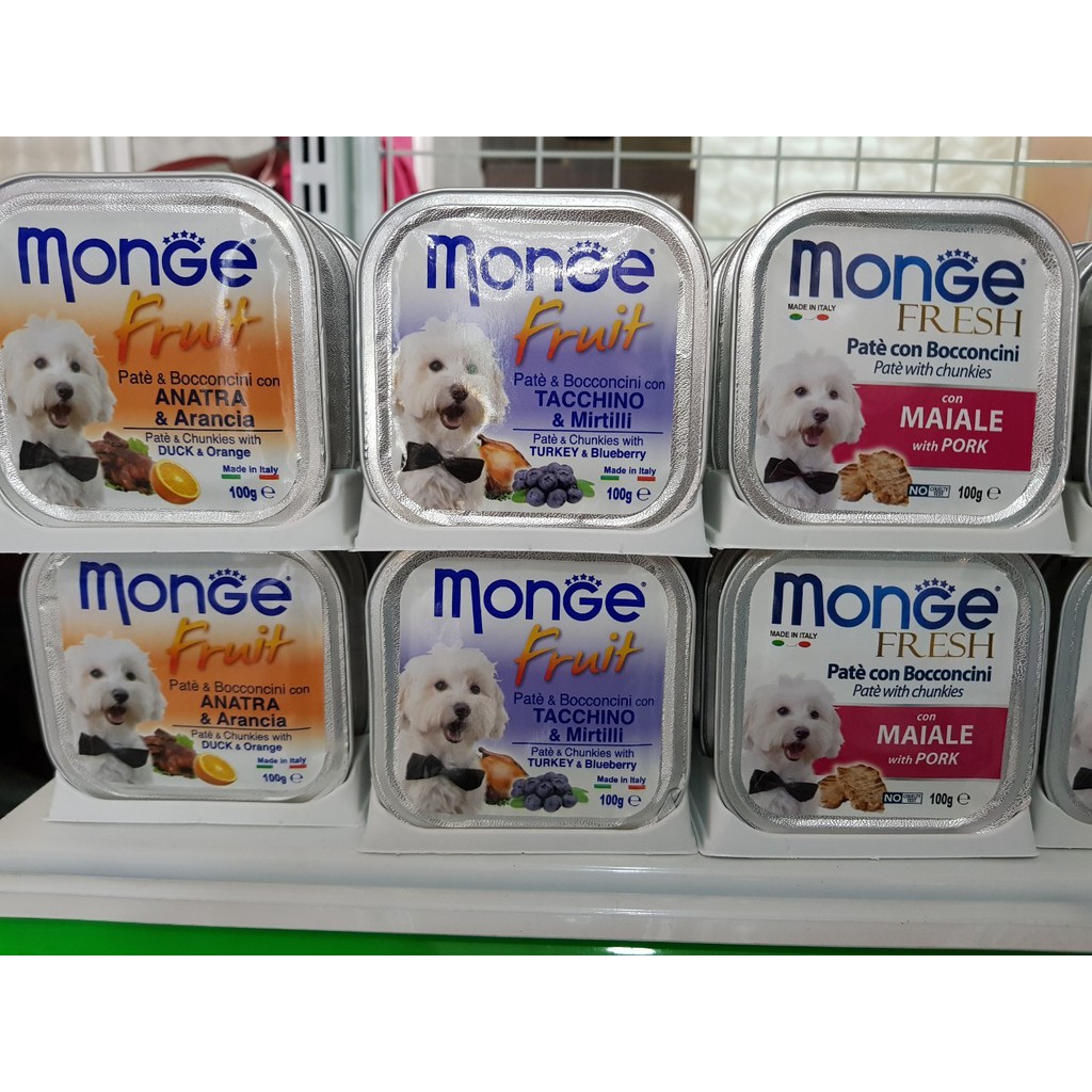 Pate cho chó MONGE 100g