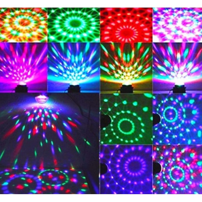 Tặng chuôi Đèn Led Xoay 7 Màu, đèn chớp 7 màu, đèn trang trí, đèn Led karaoke, đèn Led vũ trường, đèn cảm ứng  âm thanh