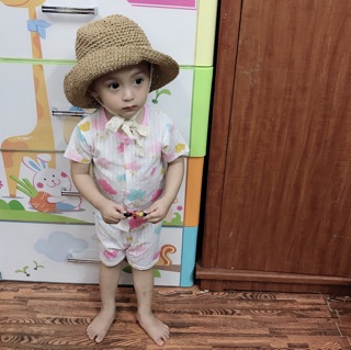Bộ cotton giấy cộc tay cho bé