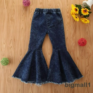 Quần Jeans Dài Ống Loe Thời Trang Cho Bé Gái 2-7 Tuổi
